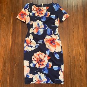 Tahari Navy Dress